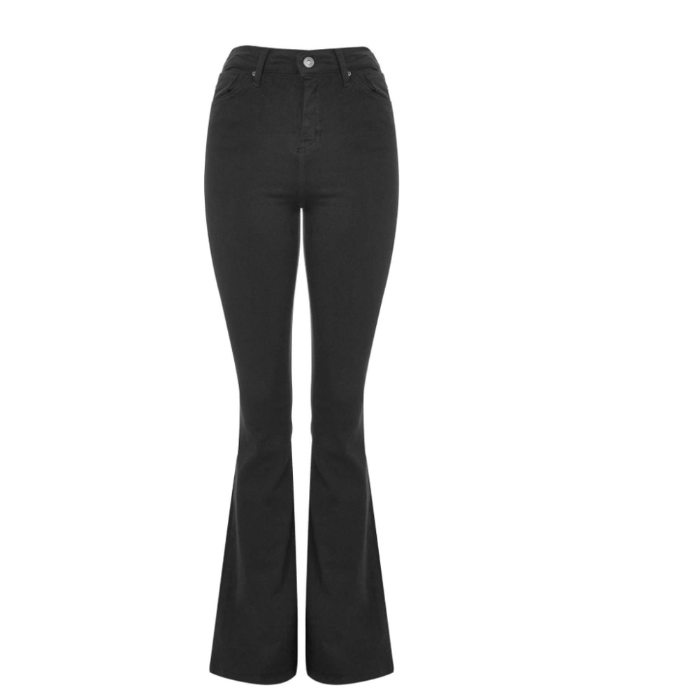 NWT TopShop Jamie Flare Jeans Black Women's 30P